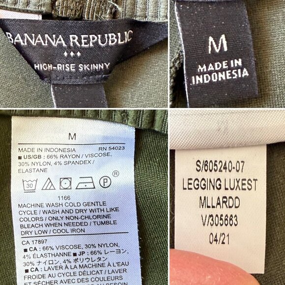 Banana Republic High Rise Skinny Pants Size Medium Chic Versatile Green - Picture 6 of 9